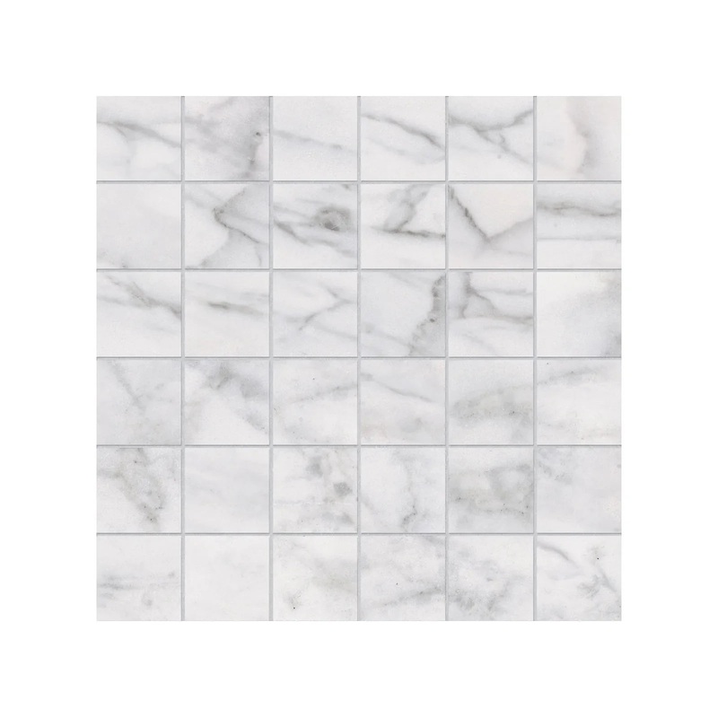 2″ x 2″ Classic Matte Carrara 36 Piece Porcelain Mosaics. 1 Sheet = .96 Sq. Ft. (63-365) 2″ x