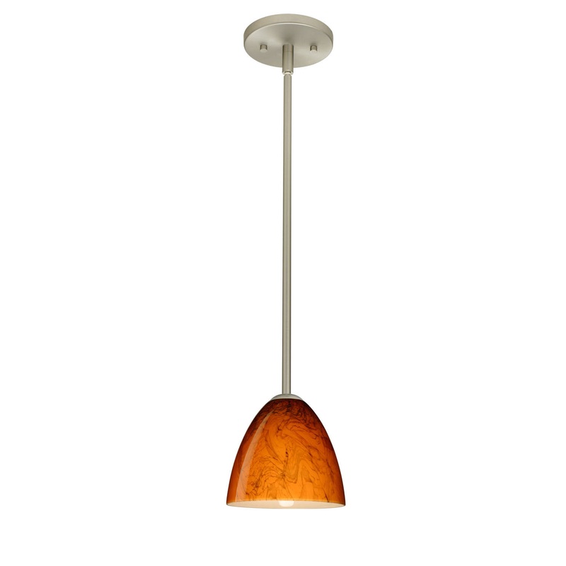 Besa 1TT-4470HB-SN Vila One Light Pendant Satin Nickel