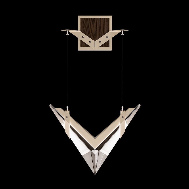 Blade Adjustable Sconce Champagne/Dark Walnut