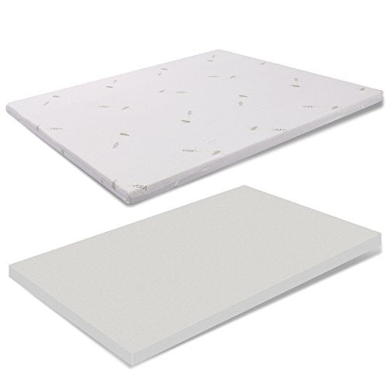 miasuite i sogni italiani Topper CORRETTORE in MEMORYFOAM per Materasso Misura Francese 140×200 Altezza 3 CM SFODERABILE Aloe Vera
