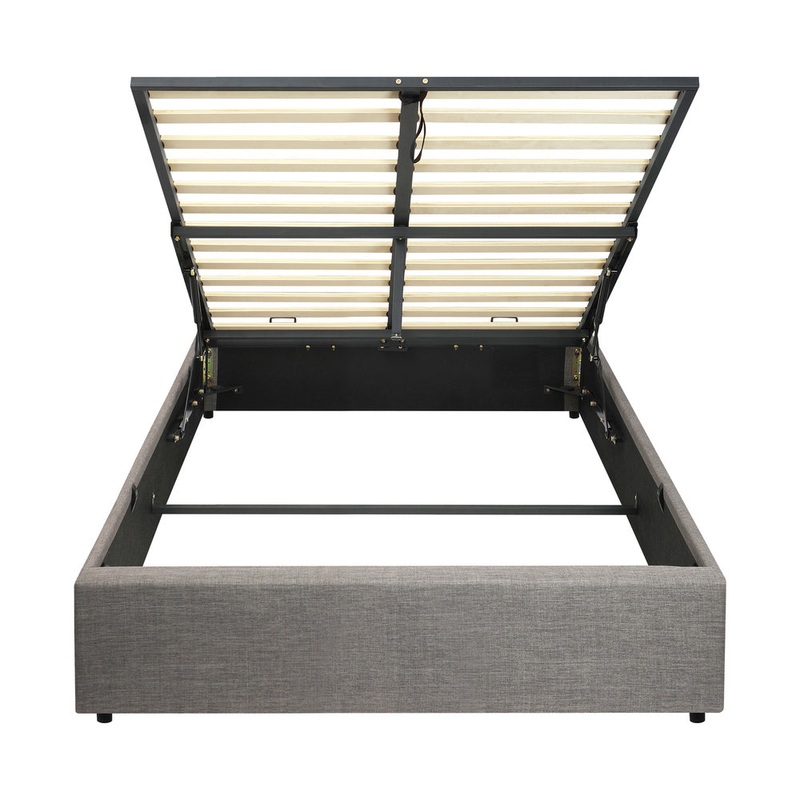Oikiture Bed Frame King Single Size Gas Lift Base With Storage