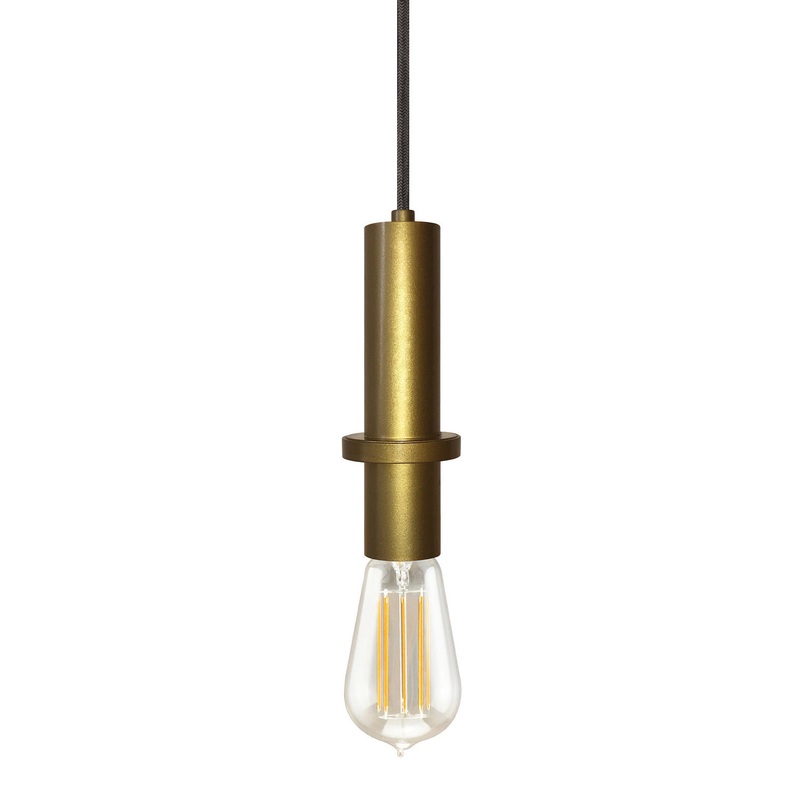 One Light Pendant from the Firenze Collection in Satin Brass Finish by Stone Lighting