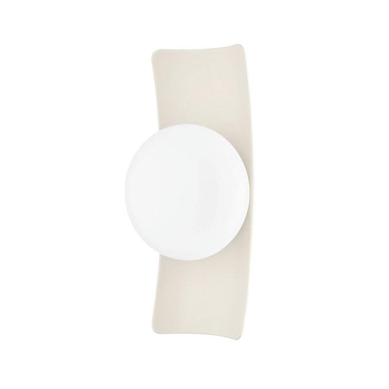 One Light Wall Sconce from the Terra Collection in Aged Brass/Ceramic Antique Ivory Finish by Mitzi
