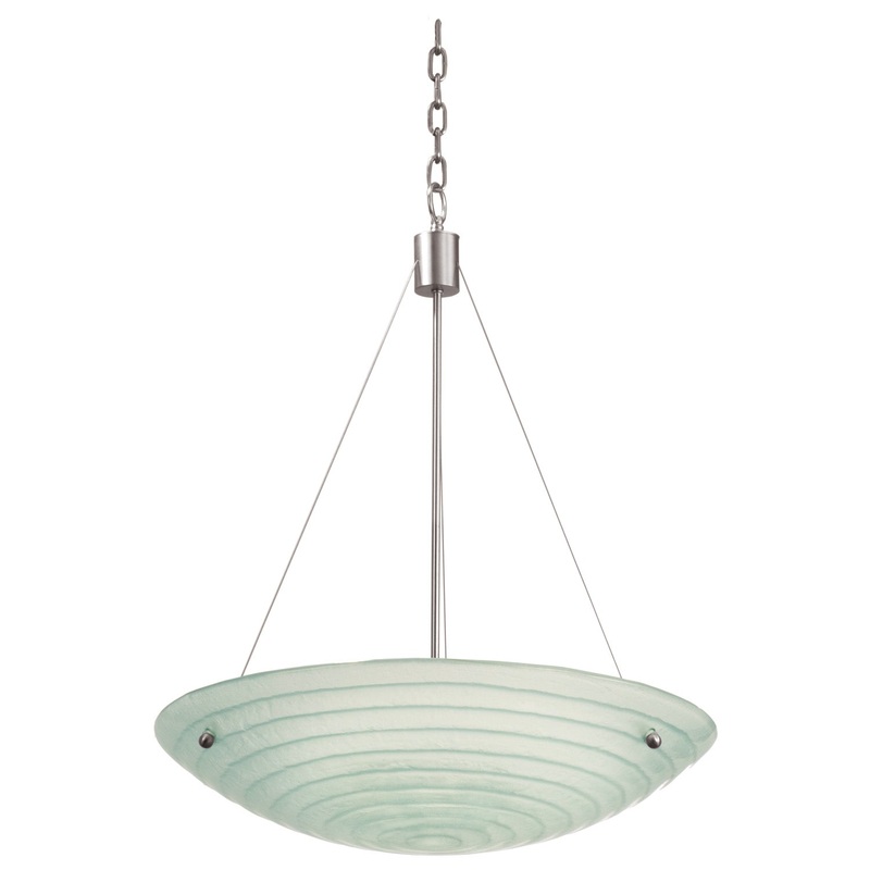 Three Light Pendant from the Aqueous Collection in Satin Nickel Finish by Kalco