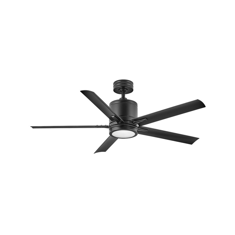 52″ Ceiling Fan from the Vail Collection in Matte Black Finish by Hinkley