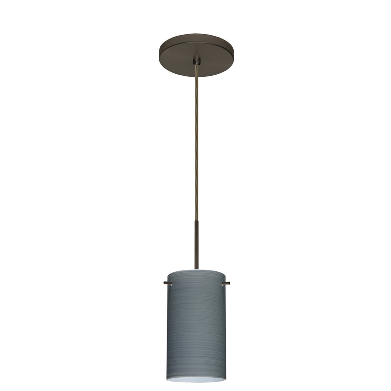 Besa 1BT-4404TN-HAL-BR Stilo One Light Pendant Bronze