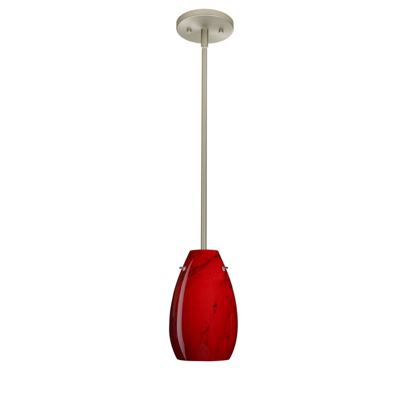 Besa 1TT-4126MA-LED-SN Pera One Light Pendant Satin Nickel