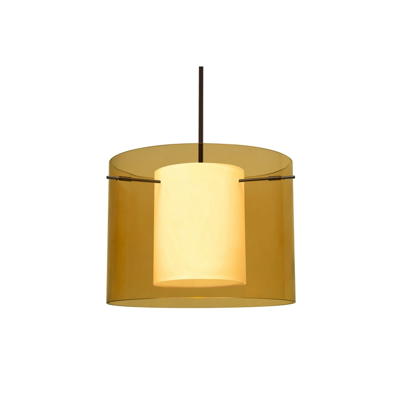 Besa 1TT-G00707-LED-BR Pahu One Light Pendant Bronze