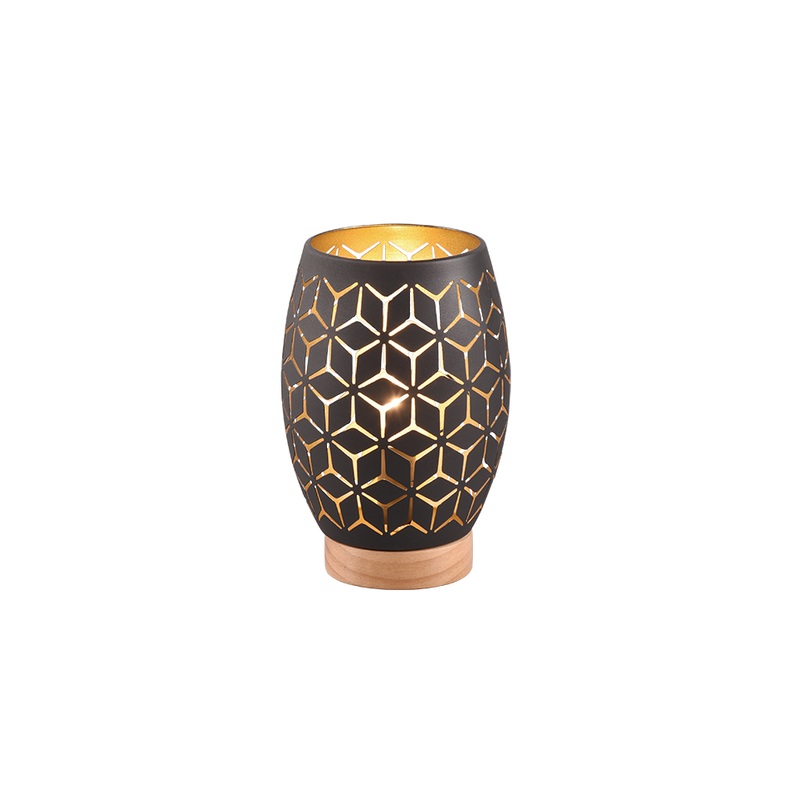 Bidar 1-Light Table Lamp Matte Black / Gold