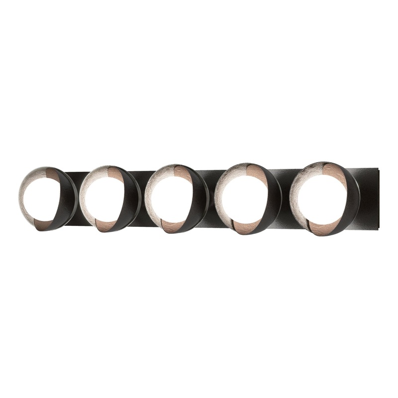 Brooklyn 5-Light Straight Double Shade Bath Sconce Oil Rubbed Bronze Sterling