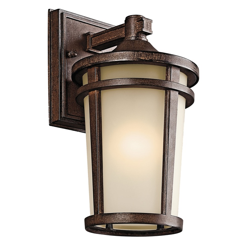 Kichler 49071BST One Light Outdoor Wall Mount, Brown Stone