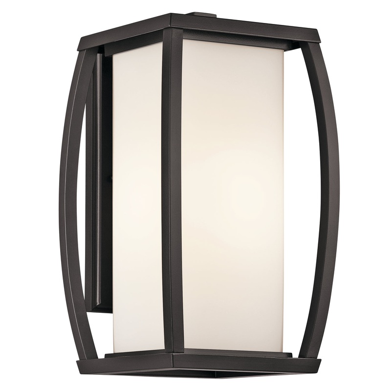 Kichler 49338AZ One Light Outdoor Wall Mount, Architectural Bronze