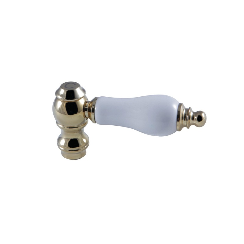 KSH3222PLC Cold Porcelain Lever Handle, Polished Brass