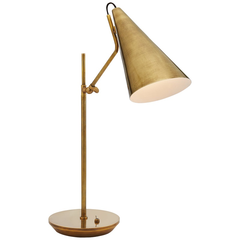 One Light Table Lamp from the Clemente Collection in Hand-Rubbed Antique Brass Finish by Visual Comfort Signature