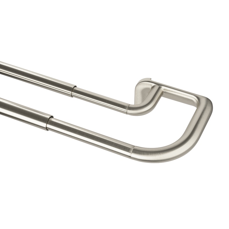Twilight Expandable Double Curtain Rod Matte Nickel