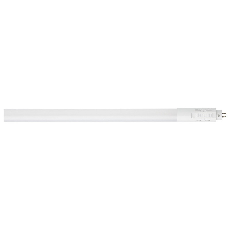 25 Watt 4 Foot T5 LED – CCT Selectable – G5 Base – Type B – Ballast Bypass – Double Ended Wiring – White Finish – 120-347 Volt Light Bulb by Satco