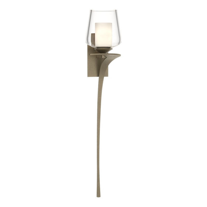 Antasia Double Glass 1-Light Sconce Soft Gold Right