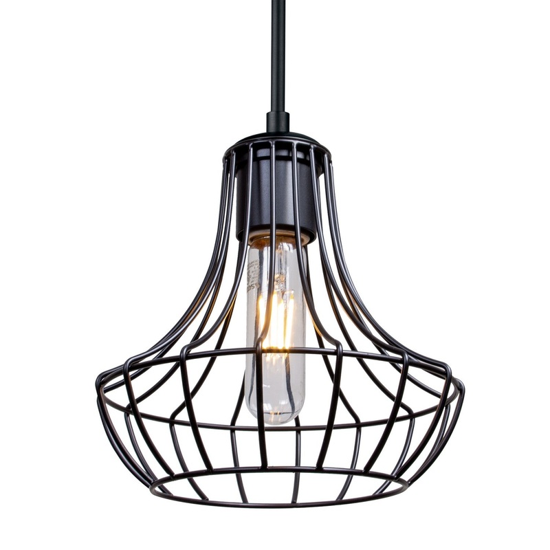 Besa 1JT-SPEZ07-BK Besa Spezza 7 Pendant One Light Pendant Black