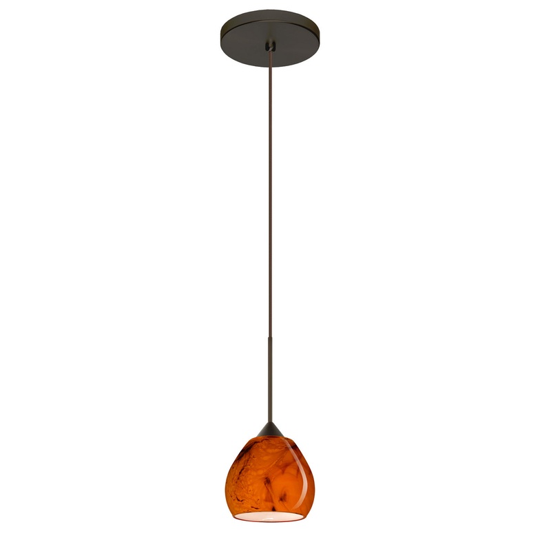 Besa 1XT-5605HB-LED-BR Tay Tay One Light Pendant Bronze