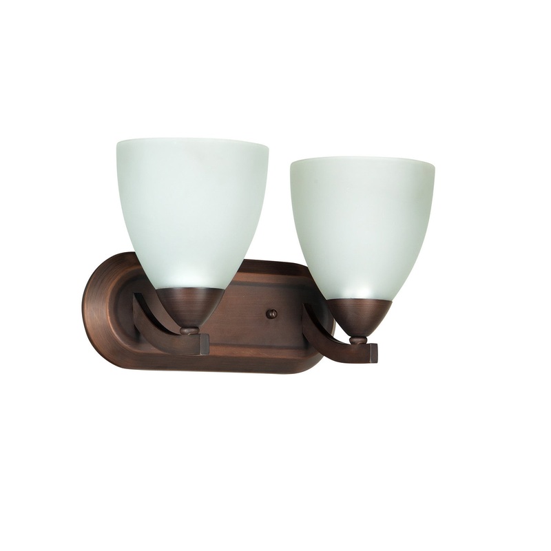 Craftmade 37702-OLB-WF Almeda Two Light Vanity Oiled Bronze w/White Frost (Discontinued)