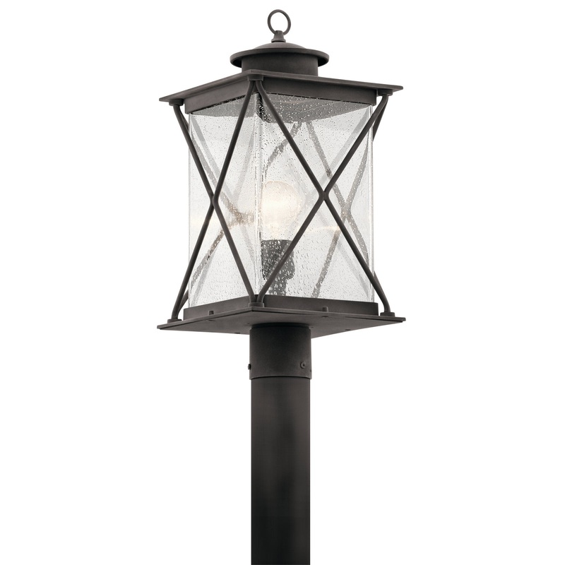 Kichler 49746WZC One Light Outdoor Post Mount, Weathered Zinc