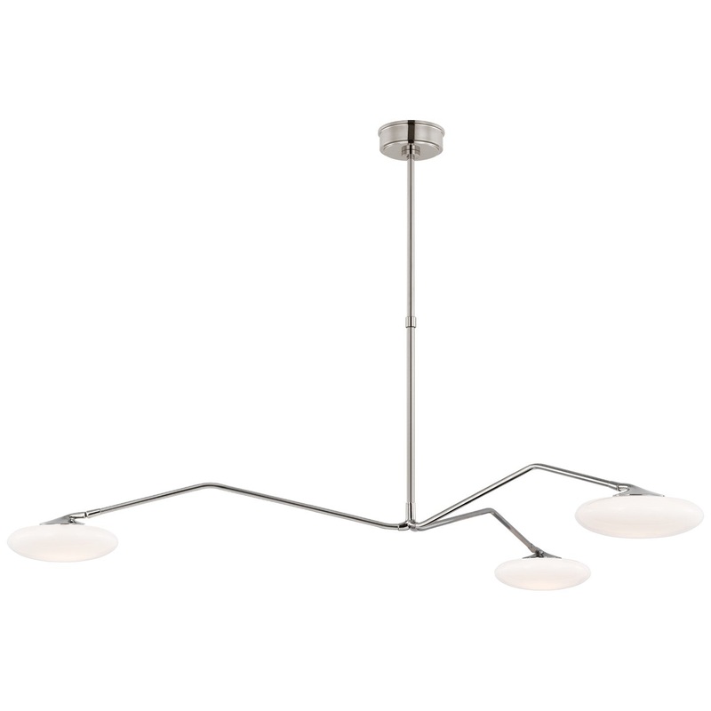 LED Chandelier from the Brindille Collection in Polished Nickel Finish by Visual Comfort Signature