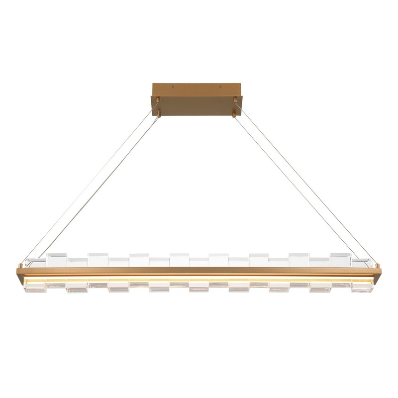 LED Chandelier from the Bruco Collection in Gold Finish by Eurofase