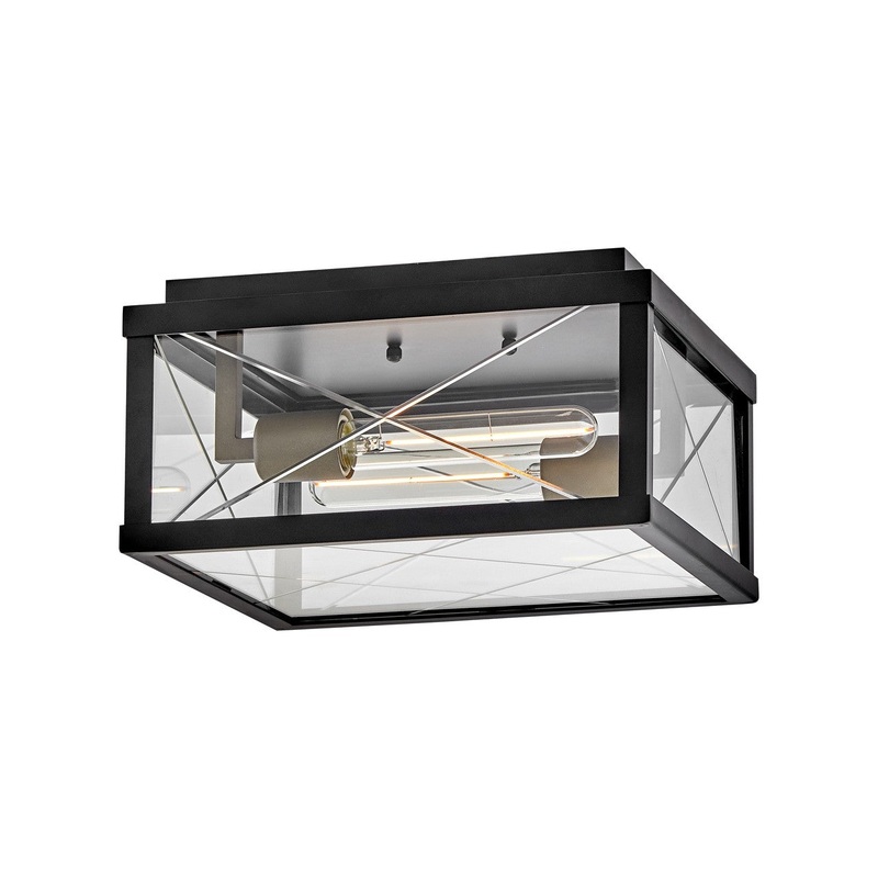 LED Flush Mount from the Monte Collection in Black Finish by Hinkley