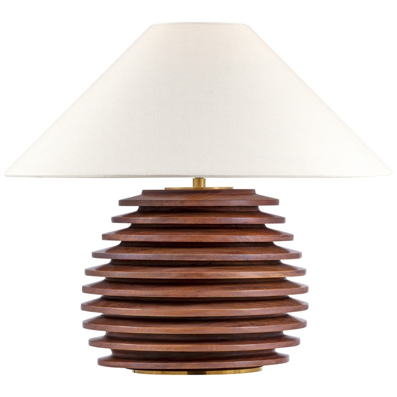 LED Table Lamp from the Crenelle Collection in Burnished Birch Finish by Visual Comfort Signature