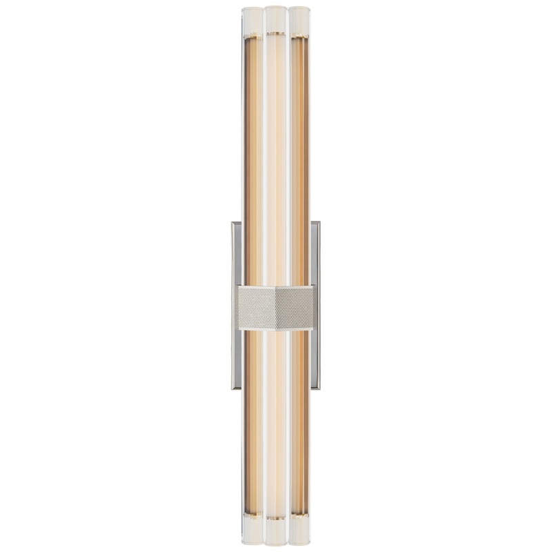 LED Wall Sconce from the Fascio Collection in Polished Nickel Finish by Visual Comfort Signature