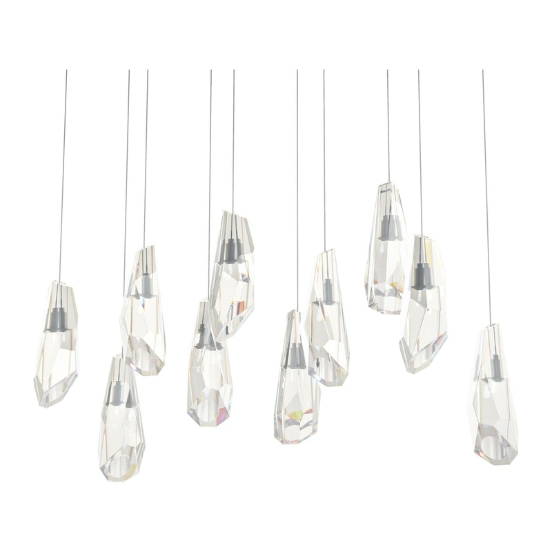 Luma 10-Light Large Crystal Pendant Black