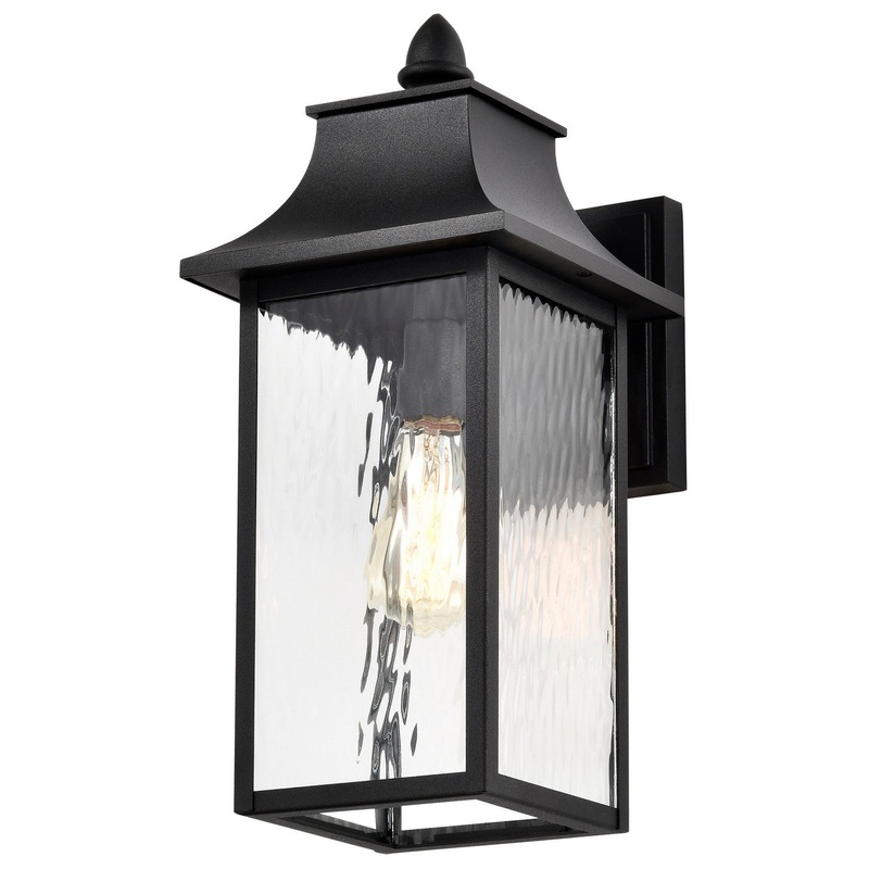 One Light Outdoor Wall Lantern from the Austen Collection in Matte Black Finish by Nuvo Lighting