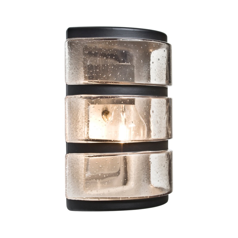 One Light Outdoor Wall Sconce from the Costaluz Aqua Collection in Black Finish by Besa