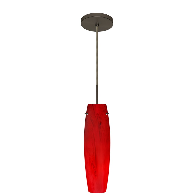 One Light Pendant from the Tu Tu Collection in Bronze Finish by Besa