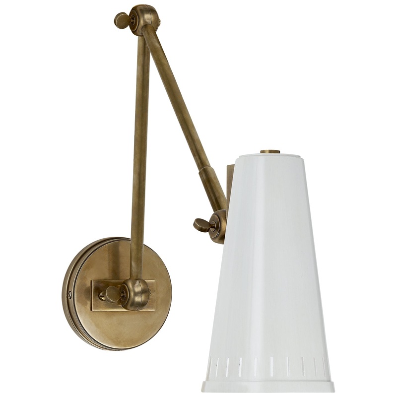 One Light Wall Sconce from the Antonio Collection in Hand-Rubbed Antique Brass Finish by Visual Comfort Signature
