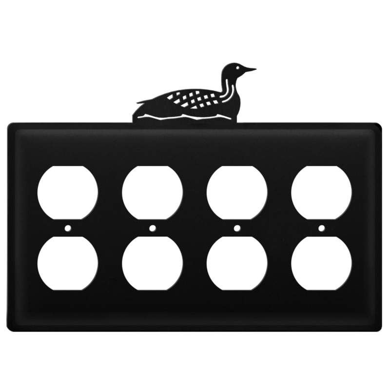 Village Wrought Iron EOOOO-116 Quad Loon Quad Outlet Cover CUSTOM Product