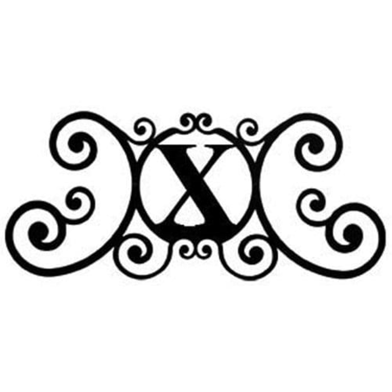 Village Wrought Iron HP-OD-X House Plaque Letter X