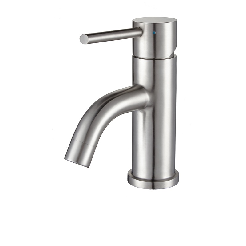 Waterhaus Solid Stainless Steel, Single Hole, Single Lever Lavatory Faucet with Matching Pop-up Waste