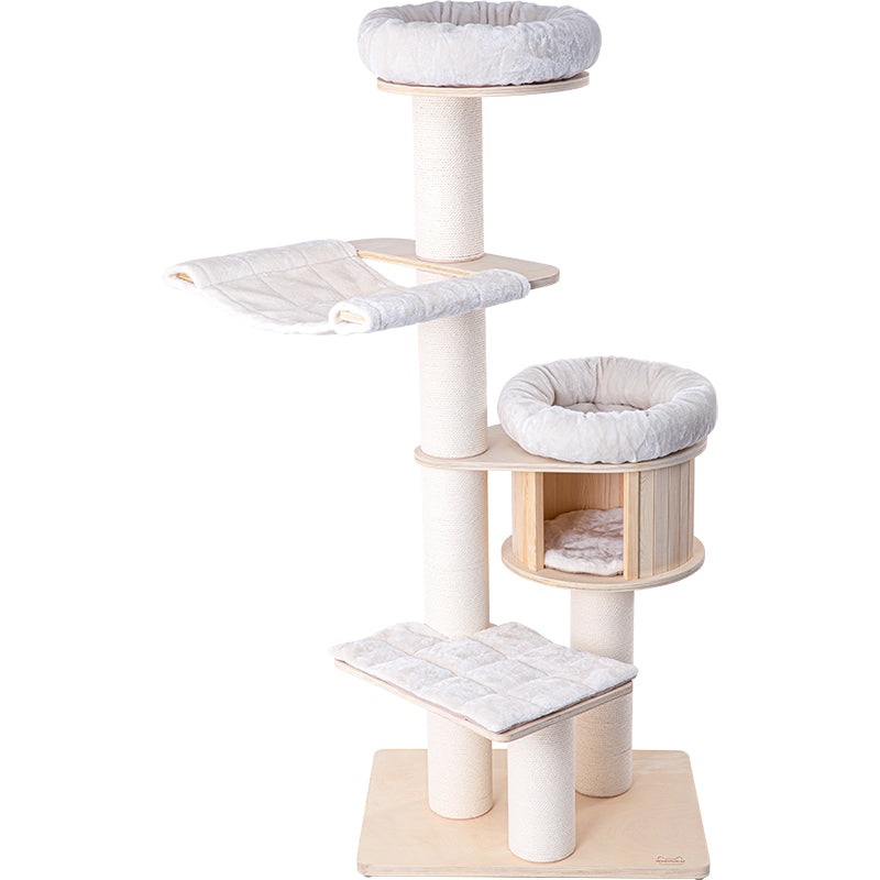 HONEYPOTCAT Signature Solid Wood Cat Tower – 175.5cm