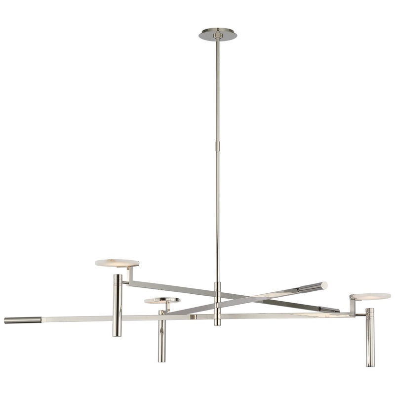 LED Chandelier from the Melange Collection in Polished Nickel Finish by Visual Comfort Signature