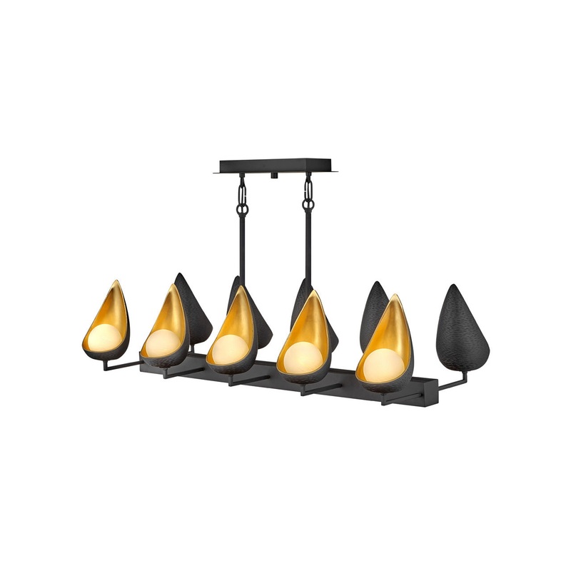 LED Chandelier from the Ren Collection in Black Finish by Hinkley