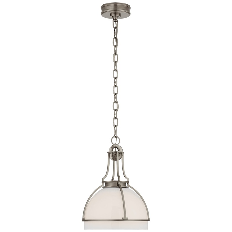 LED Pendant from the Gracie Collection in Antique Nickel Finish by Visual Comfort Signature