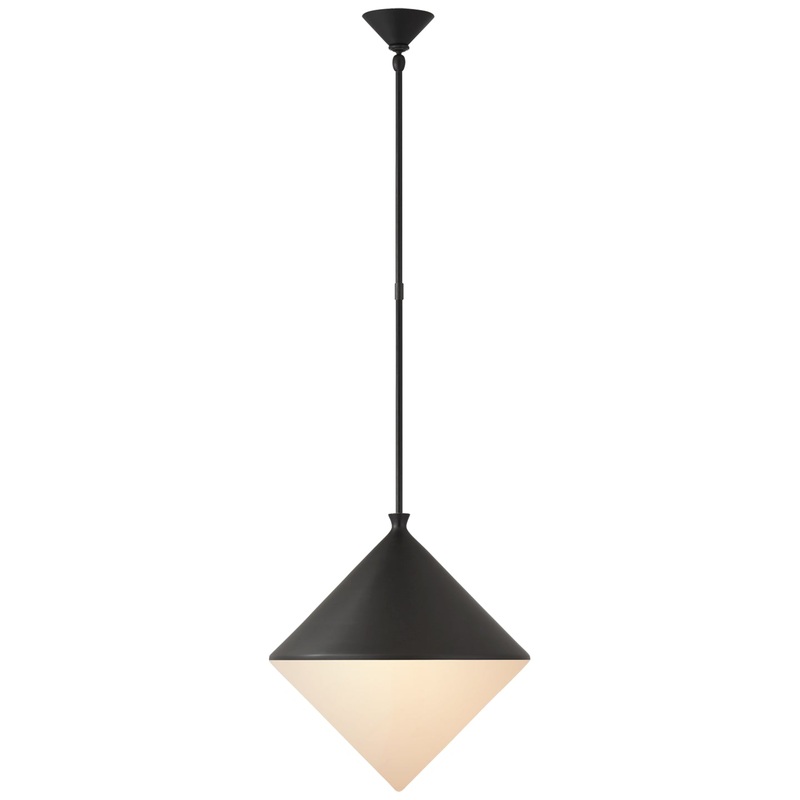 LED Pendant from the Sarnen Collection in Matte Black Finish by Visual Comfort Signature