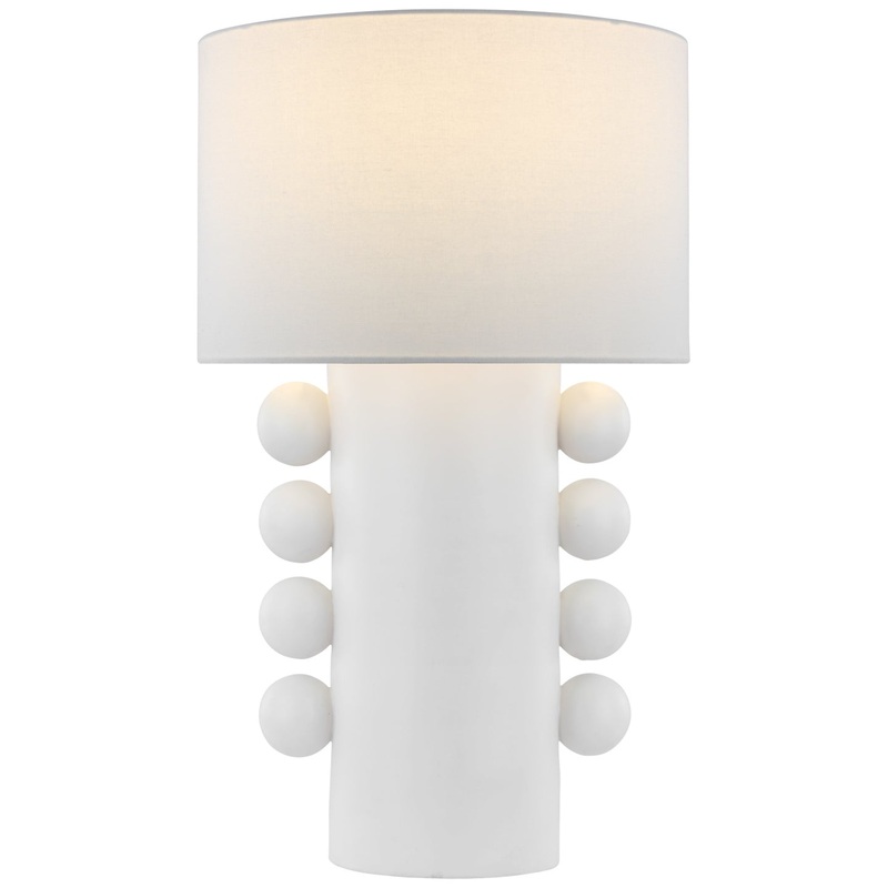 LED Table Lamp from the Tiglia Collection in Plaster White Finish by Visual Comfort Signature