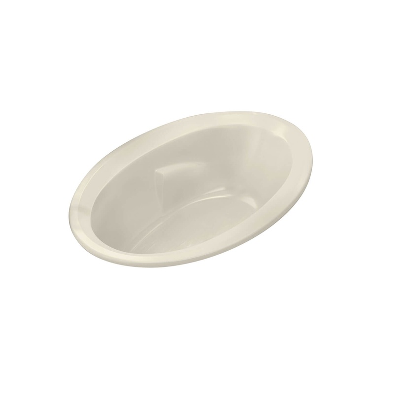 MAAX 100021-003-004-000 Twilight 60 x 42 Acrylic Drop-in End Drain Whirlpool Bathtub in Bone