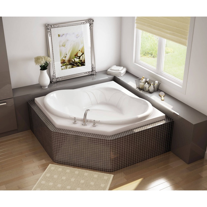 MAAX 101212-107-001-000 Nancy 54 x 54 Acrylic Drop-in Center Drain Hydrosens Bathtub in White