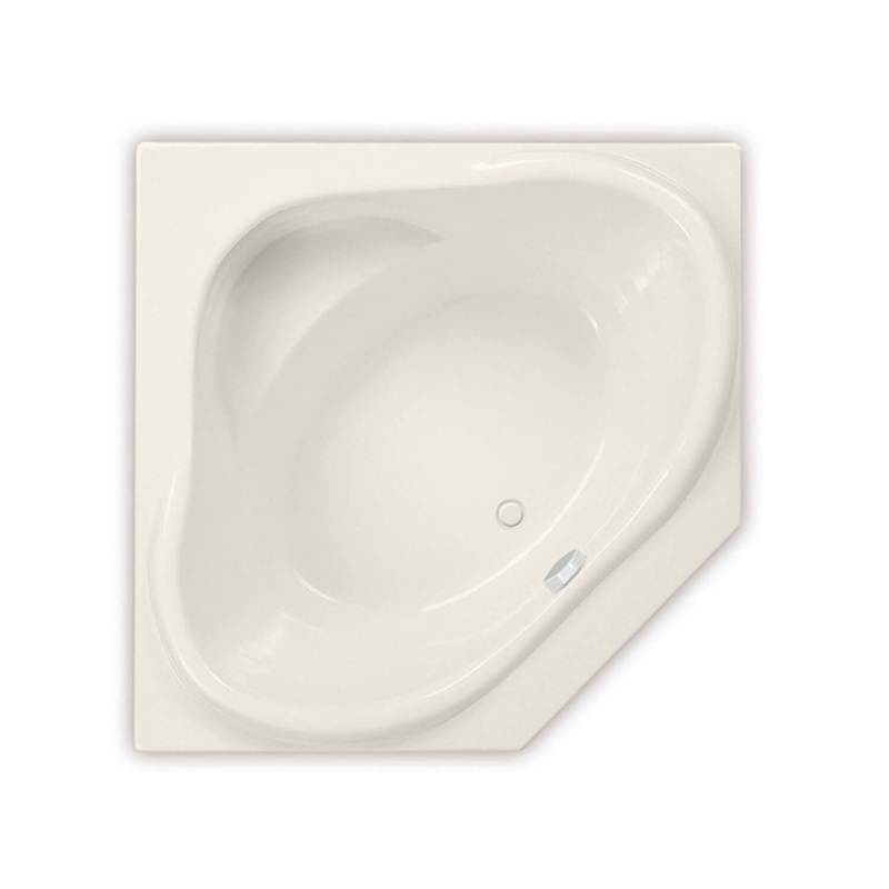 MAAX 101212-109-007 Nancy 54 x 54 Acrylic Drop-in Center Drain Combined Hydrosens & Aerosens Bathtub in Biscuit