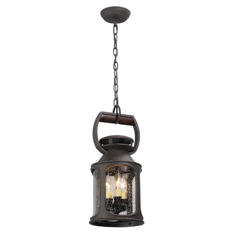 Three Light Pendant from the Old Trail Collection in Centennial Rust Finish by Troy Lighting