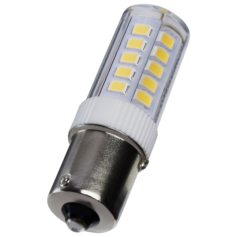 4.5 Watt T6 LED – Clear Finish – BA15s Base – 3000K – 12 Volt Light Bulb by Satco