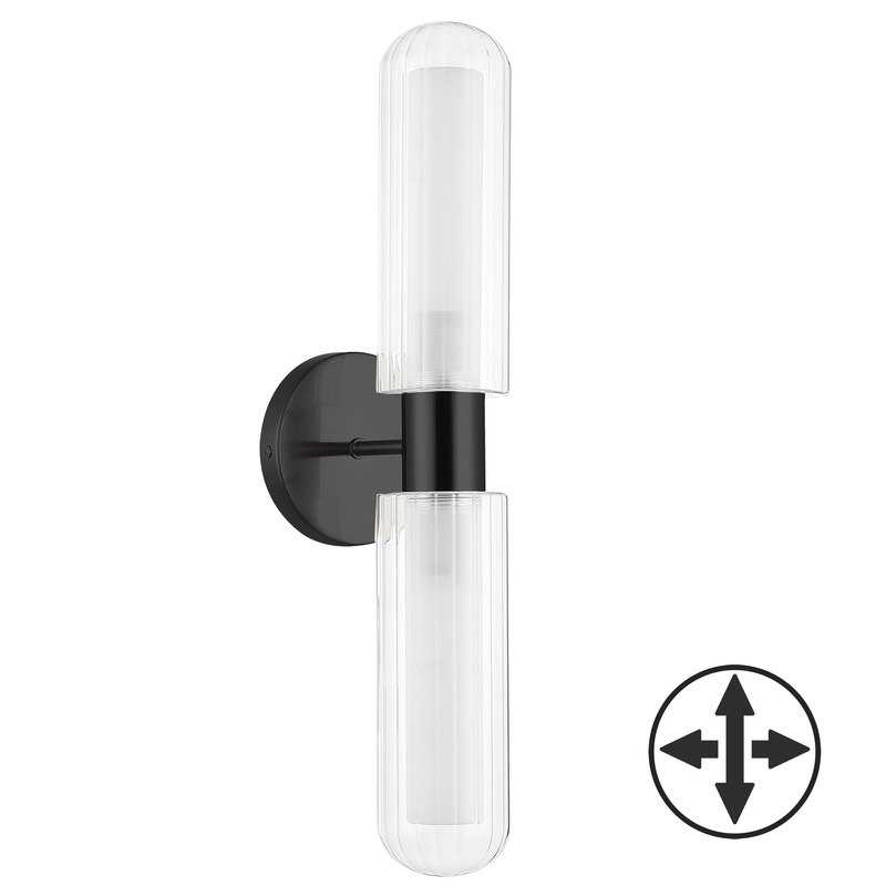 Balbina 2-Light Wall Sconce Matte Black